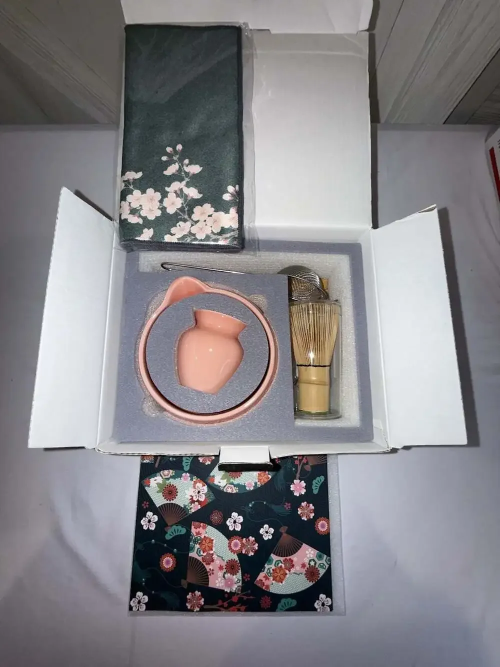 Giouni Matcha Whisk Set Pink Japanese Tea Ceremony Kit